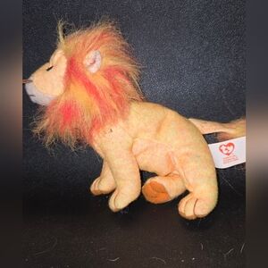 TY Beanie Baby Bushy The Lion Rare Retired TAG ERRORS